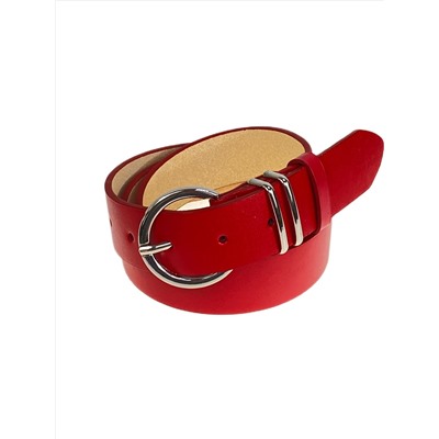 Ремень женский  из искусственной кожи, цвет красный