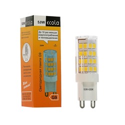 Лампа светодиодная Ecola Corn Micro, G9, 5 Вт, 4200 K, 320°, 50×15 мм, дневной белый