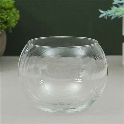 Ваза «Шаровая», 800 мл, d=9 см,10×10 см, стекло, прозрачная