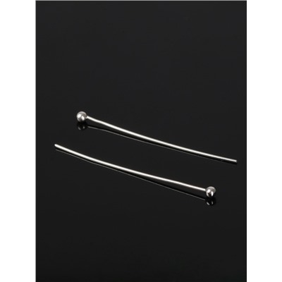 Штифт с шариком СМ-1103-13, 3 см, 50 г, (±220 шт.) цвет серебро