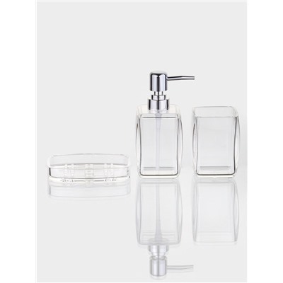 Набор для ванной "Эко" 3 предмета (дозатор, стакан, мыльница)