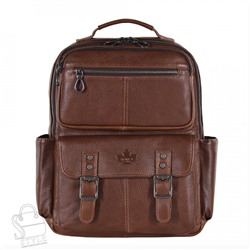 Рюкзак мужской кожаный 3926Z brown Zinimsk