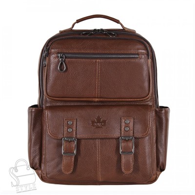Рюкзак мужской кожаный 3926Z brown Zinimsk