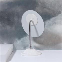 Зеркало настольное, на гибкой ножке, 13.5×27 см, (13.5×16.2 см), белое
