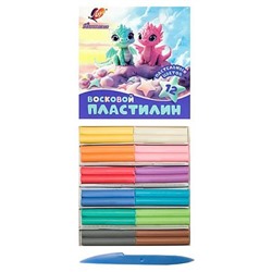 Пластилин восковой 12цв 180гр. "Фантазия" (пастельный) 35С 2290-08 Луч