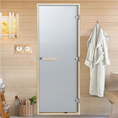 Дверь для бани и сауны «Графит», 190×70 см, стеклянная