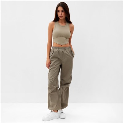 Топ в рубчик женский MIST, onesize, бежевый