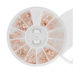 Nail Art Набор металлического декора для маникюра №13, розовое золото 15811