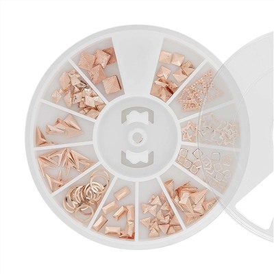 Nail Art Набор металлического декора для маникюра №13, розовое золото 15811
