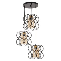 Светильник BayerLux 2086/3BK, E27, 40 Вт, чёрный