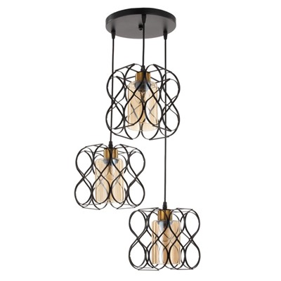 Светильник BayerLux 2086/3BK, E27, 40 Вт, чёрный