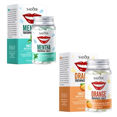 Твердая зубная паста в таблетках SADOER