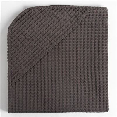 Полотенце - уголок вафельное «Крошка Я» Boho, 120×120 см, хлопок 100%, светло-серое