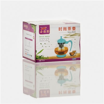 Чайник заварочный «Мелодия», 750 мл, с металлическим ситом, стекло, МИКС