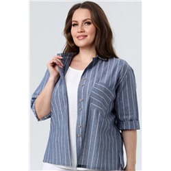 Блузка  2304/01/Синий, белый