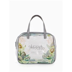 Косметичка - сумка на молнии для бассейна, с ручками, с принтом, серая