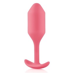 Розовая пробка для ношения B-vibe Snug Plug 2 - 11,4 см.