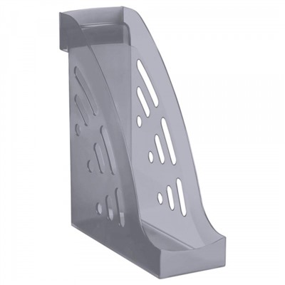 Лоток для бумаг вертикальный  95 мм Эксперт тонированный серый ЛТВ-30862 Стамм