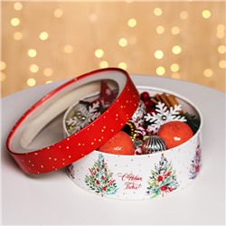 Коробка подарочная новогодняя с окном «С Новым годом» 21×21×8 см