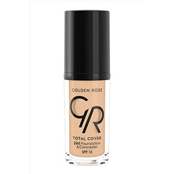 Крем-консилер тональный для лица GR Total Cover 2in1 Foundation & Concealer - 002 2в1 КОСМЕТИКА ИЗ ТУРЦИИ, 1097206