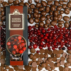 Драже Клюква вяленая в молочном шоколаде / коробка /100г / Территория Тайги