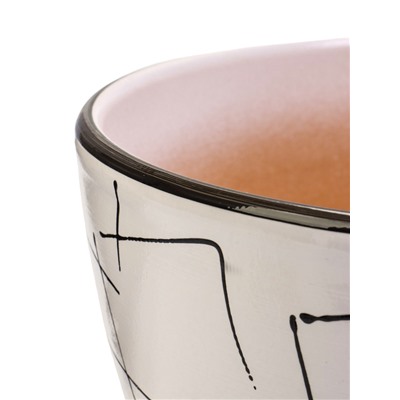 Горшок для цветов «Иллюзия», 8 л, d=30 см, h=23 см, с поддоном, керамика, белый