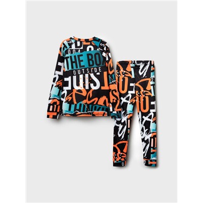 Термокомплект трикот. для мальчиков: фуфайка (футболка) с длин. рук, брюки