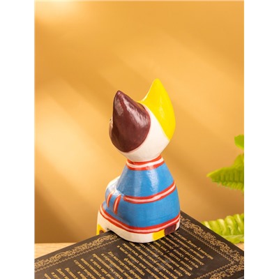 Сувенир «Котенок в кофте сидячий», 6×6×15 см, дерево