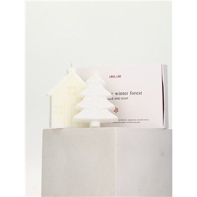 URAL LAB Минимал НГ Набор фигурное мыло елка и фигурная свеча дом