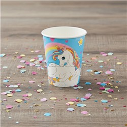 Набор посуды одноразовой "Сказочный единорог" стаканы 10шт.