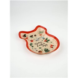 Тарелка новогодняя плоская «Уюта в Новом году», 13.5×18 см