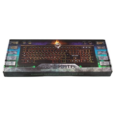 Клавиатура Dialog KGK-21U Gan-Kata мембранная игровая с подсветкой USB (black)