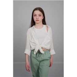 Льняные брюки для девочки Happyfox