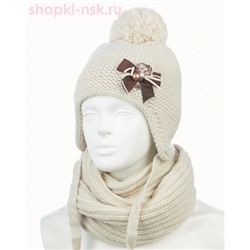 02-78-S Комплект для девочки (шапка+снуд) (52-54)