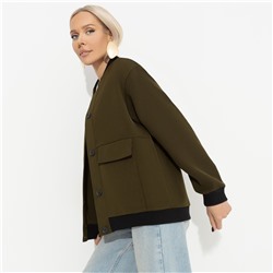 Бомбер с накладными карманами, Бунтарка (green)