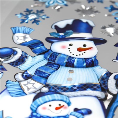 Наклейка интерьерная Room Decor «Снеговики голограммы», 24×41 см