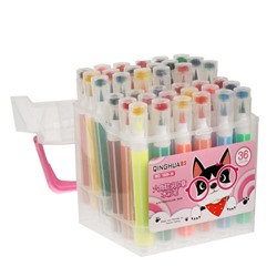 УЦЕНКА Фломастеры 36 цветов, с печатью, вентилируемый колпачок, МИКС