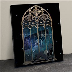 Картина по номерам 40х50 "Ночные грёзы" Чёрный холст (17 цветов)