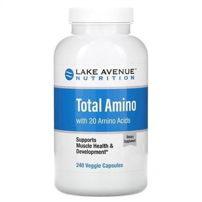 Lake Avenue Nutrition, аминокислоты, 240 растительных капсул