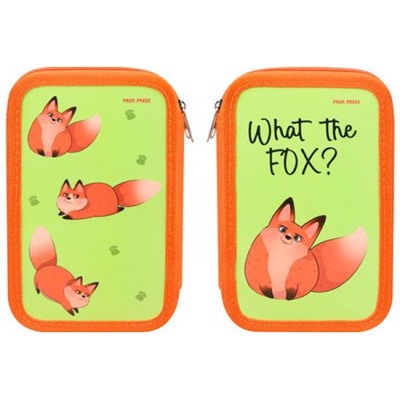 Пенал 4-х ств. 190х115 мм "ОЧЕНЬ ПУШИСТАЯ ЛИСА" ламинированный картон ПН-7052 Проф-Пресс