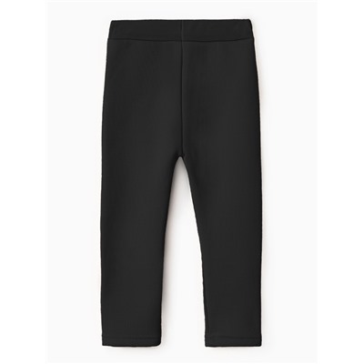 Легинсы для девочки на флисе Collorista, чёрные, рост 152 см
