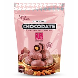 Финики с миндалем в рубиновом шоколаде100г Chocodate