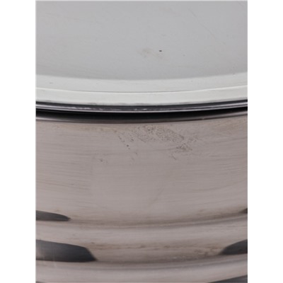 УЦЕНКА Ведро с крышкой 8 л, d=28 см, из нержавеющей стали AISI 201