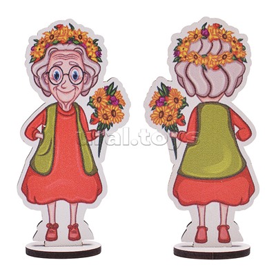 Игровой набор "Семья на отдыхе" (дерево) крафтовая коробка