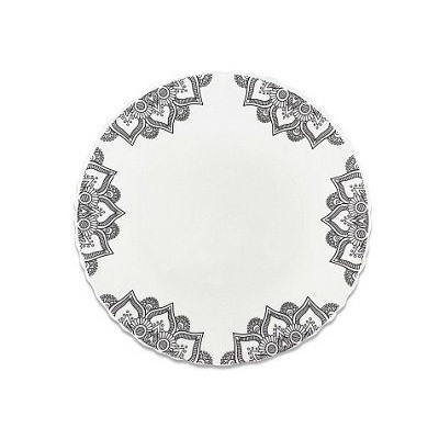 Тарелка 19см плоская круглая стеклокерамика Аида 6/72, 6817-твч7,5