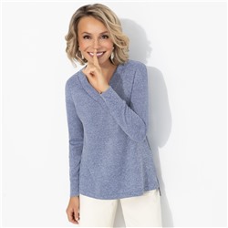 Лонгслив из мягкого трикотажа, Мелодия цвета (голубой)