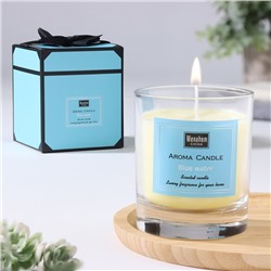 Ароматическая свеча в стакане Aroma Candle, чёрный каштан Бунге, 8×9 см