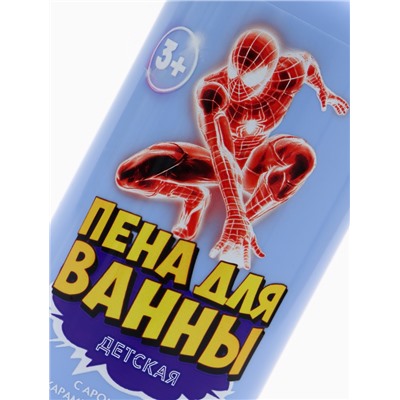Пена для ванны детская, аромат сладкая паутинка, 300 мл, Человек-паук