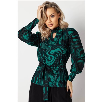 Блузка женская  7010/15/Бирюзовый, черный