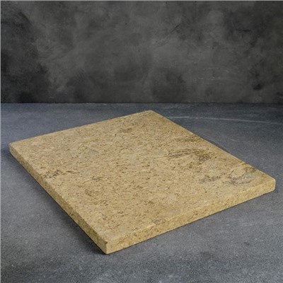 Пекарский камень вулканический, 30×34×2 см, прямоугольный